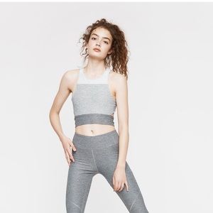 *NWT* Outdoor Voices Tri-Tone Slashback Crop Top